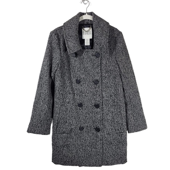 BB Dakota Jackets & Blazers - Dakota Tweed Wool Blend Double Breasted Peacoat